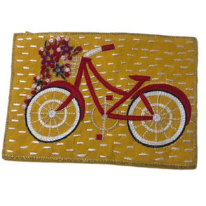 BICYCLE Embroidered Coin Purse